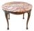French 19th Century Carved Walnut Center Table with Original Variegated Marble For Sale