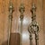 English brass 19th c 3 piece fireplace set. 28”h 42-012