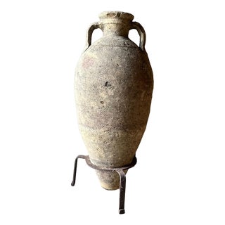 Large Antique Mounted Amphora For Sale