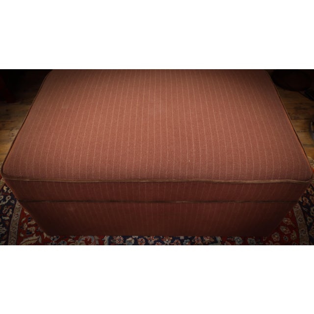 Country House Rectangular Ottoman in Pin-Striped Wool Velvet, 2010s For Sale - Image 13 of 16