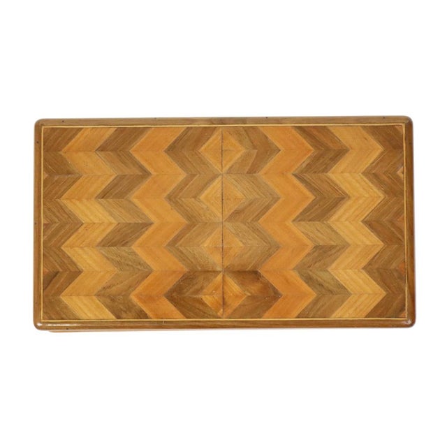 Brown Art Deco Style Wooden Jewelry Box with Chevron Inlay, 1950s For Sale - Image 8 of 18