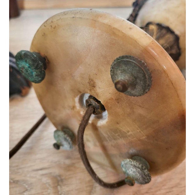 Antique Art Nouveau Marble Devil or Goat Table Lamp For Sale - Image 14 of 14