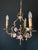 Rococo Vintage Chandelier with Porcelain Roses, 1960s For Sale - Image 3 of 10