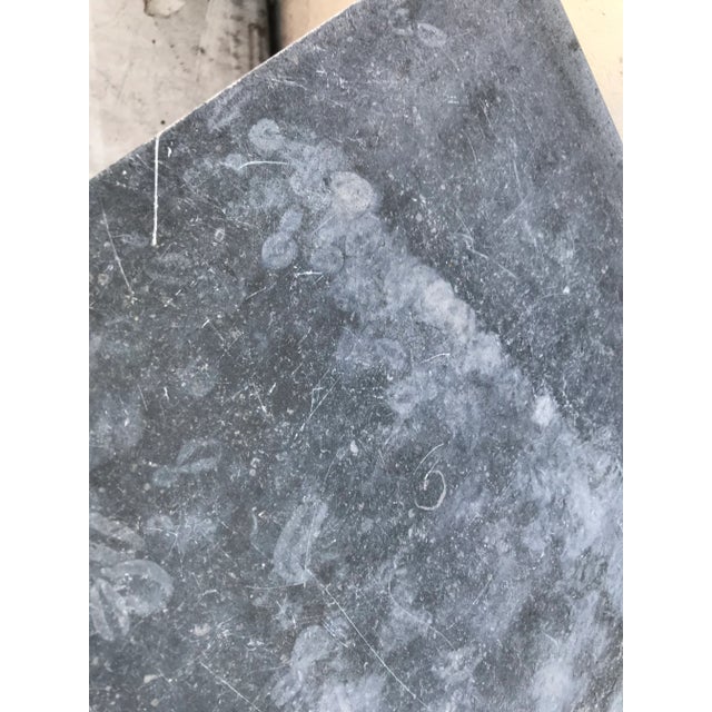 1920s Art Deco Oak Bedside Table with a Gray Marble Top, 1920s For Sale - Image 5 of 11