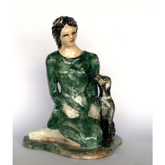 Ceramic Pottery Rossicone Figure Sculpture by Domenico Purificato For Sale - Image 9 of 9