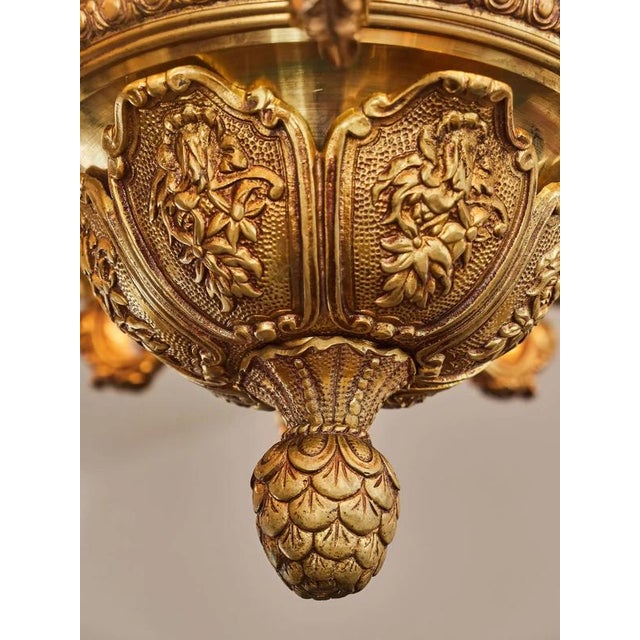 Historic Cast Eighteen Bulbs Chandelier from the Castle For Sale - Image 9 of 13