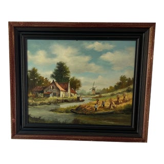 Original Oil Painting by 20th Century Painter Jan Jansma For Sale