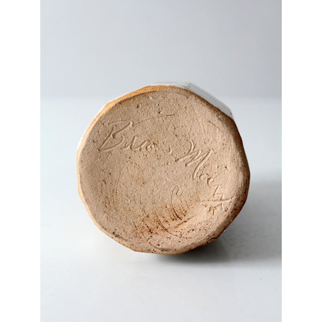 Vintage Handmade Studio Pottery Vase For Sale - Image 12 of 12