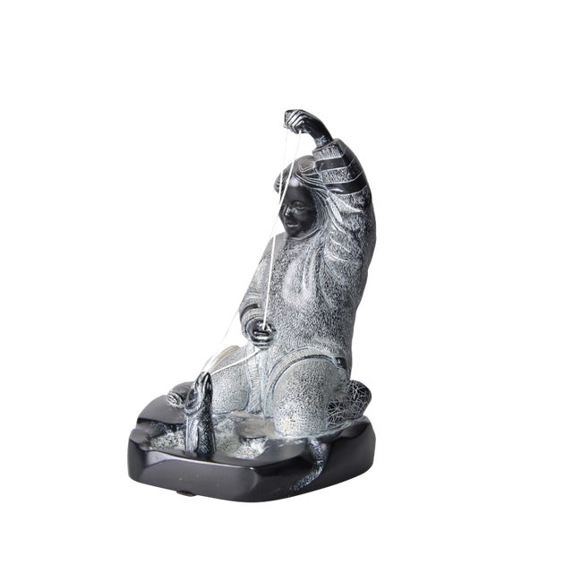 1980s Boma Eskimo Salmon Fisher Sculpture For Sale