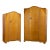 Pair of Early to Mid-20th Century Vintage English Art Deco Style Wardrobes Burled Maple & Walnut Frames For Sale