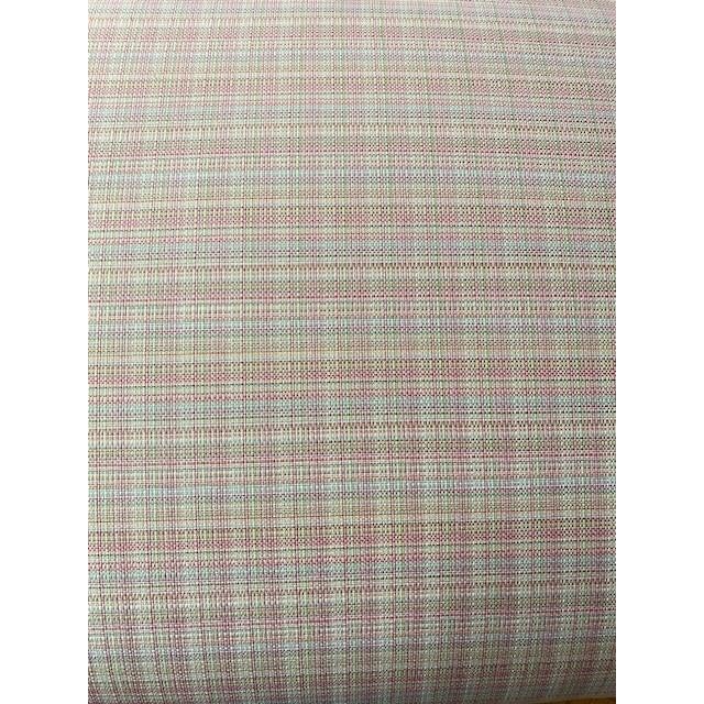 Pink Custom Tufted Wingback Chair and Ottoman in Pink by Oscar De La Renta For Sale - Image 8 of 12