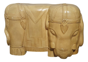 Decorative Wood and Resin Elephant from Form Table
