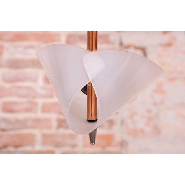 Mid-Century Copper and Chrome Chandelier from Drukov, Czech, 1960s For Sale - Image 6 of 14