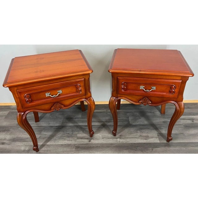Vintage Louis XVI French Bedside, Set of 2 For Sale - Image 11 of 11