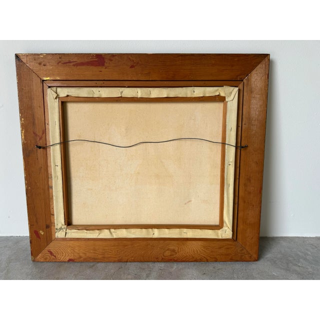 1970's Vintage London Tower Bridge Oil on Canvas Painting, Signed For Sale - Image 12 of 12