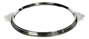 Round Metal Tray with Mirrored Surface, France, 1940s