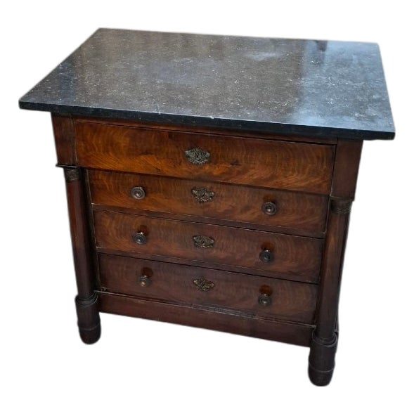 Empire-Style Mahogany Chest of Drawers, 1860 For Sale
