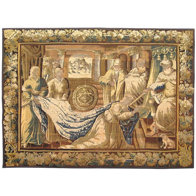 Antique 18th Century Flemish Biblical Tapestry For Sale In New York - Image 6 of 11