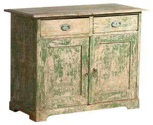 Antique Green Bedroom Dresser, 1920s