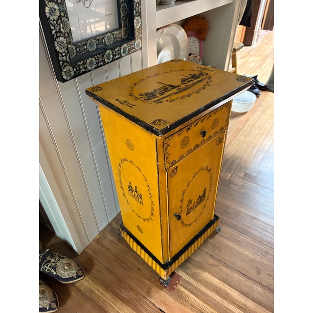 19Th Century Antique French Tole Metal Cabinet For Sale - Image 12 of 12
