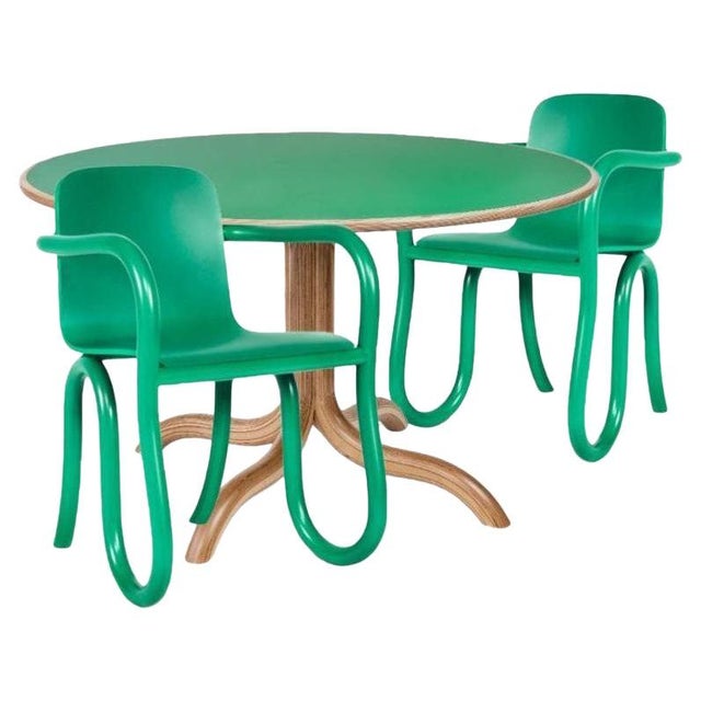 Spectrum Green Kolho Original Dining Chairs and Table by Made by Choice, Set of 3 For Sale - Image 14 of 14