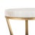 Modern Theia Marble Accent Table in White / Gold For Sale - Image 3 of 5