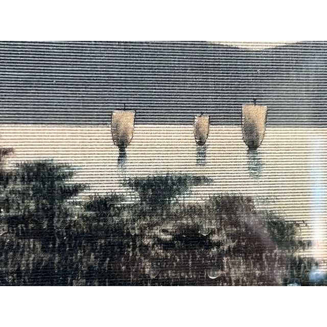 Black Japanese Meiji Period Embroidered Painting Attr. Nishimura Sozaemon of Kyoto For Sale - Image 8 of 10