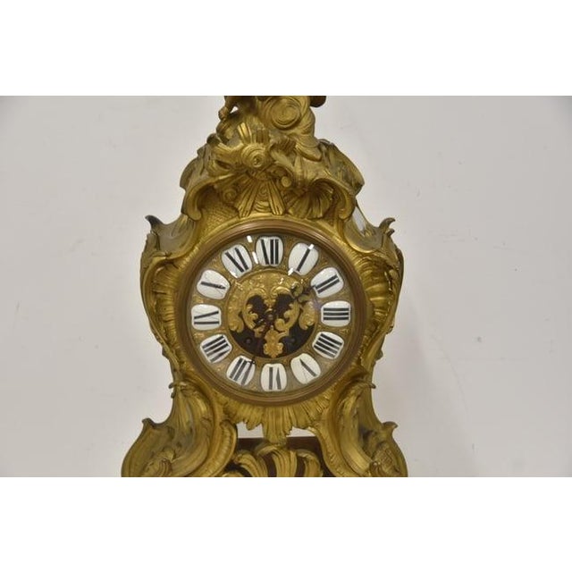 Very Large French Bronze Mantel Clock For Sale - Image 13 of 15