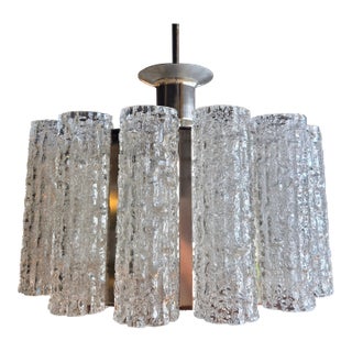 18' “Tronchi” Murano Glass Chandelier For Sale
