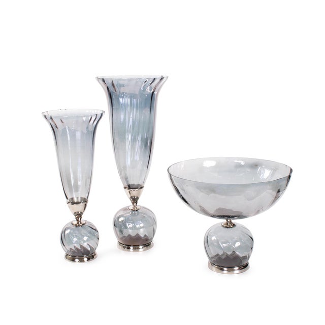 Ayers Smoked Glass Bowl For Sale In Chicago - Image 6 of 8