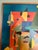 Mid-Century Modern Abstract Cubist Oil Painting Russian Artist Prager N. Kononov Title of Painting “Gerschwin” For Sale - Image 3 of 8