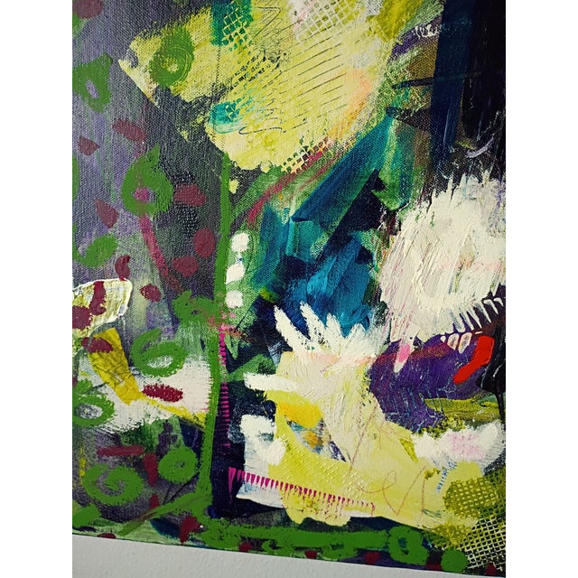 Mary Murdoch Original Abstract Expressionist Painting "Camping in the Jungle" – 24x30 For Sale - Image 11 of 13