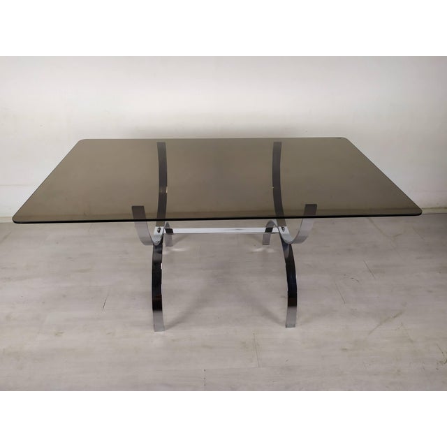 Vintage Glass Chrome Office Desk, 1970s For Sale - Image 6 of 18
