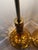 1960s Mid-Century Modern Amber Glass Genie Bottle Lamps With Brutalist Metal Overlay - Pair For Sale In Chicago - Image 6 of 8