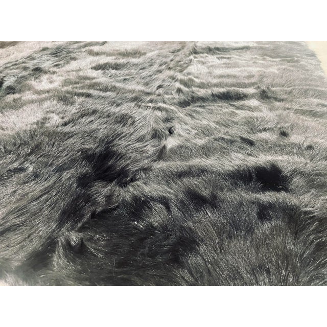 Minotti Alps Rug in Black New Zealand Sheepskin, Italian Modern Design For Sale - Image 10 of 14