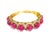 Bochic "Capri" Red Ruby & White Topaz Bangle Set In 18K Gold & Silver For Sale - Image 18 of 18