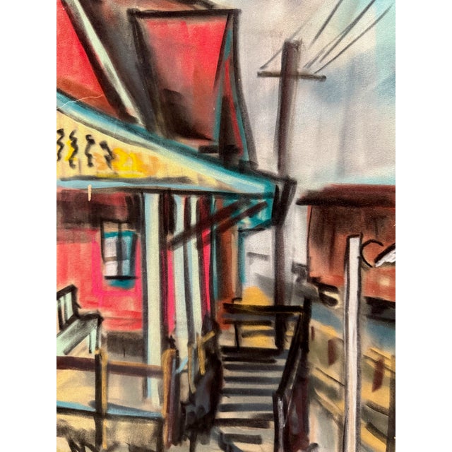 Original watercolor on paper by Henry Emil Salloch, also known as Heinz Emil Salloch, the German-born American artist and...