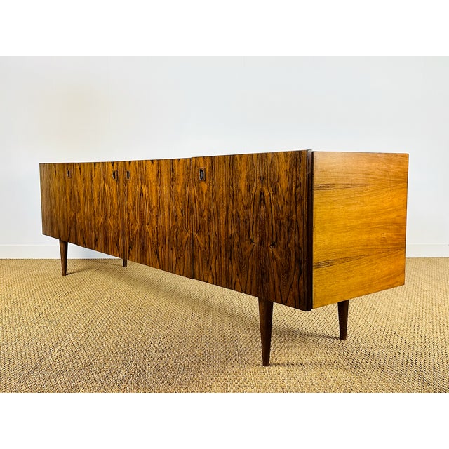 Scandinavian Walnut Sideboard with Tapered Legs, 1960 For Sale - Image 15 of 18