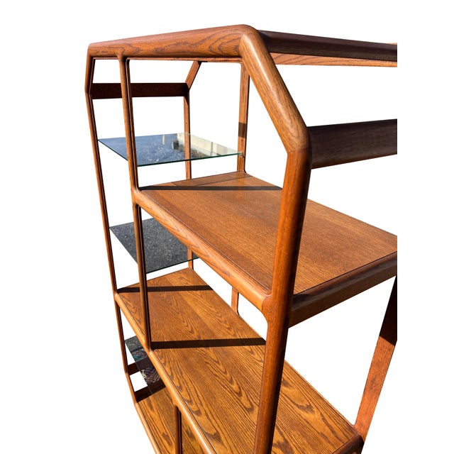 Vintage Mid Century Modern Etagere Wall Shelf Unit Free Standing For Sale - Image 4 of 9