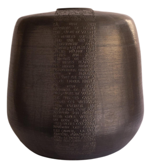 Remember Us Baudelaire Jar 12 in Black Glazed Stoneware by Marie Martin Ceramics