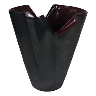 Mid-Century Red Vase by Fernand Elchinger, 1950s For Sale