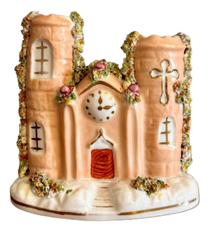 Antique Staffordshire Flat Back Castle, 1890