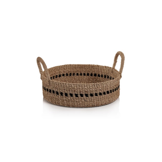This set of 2 nesting abaca basket trays is beautiful decorative trays for dining tables, shelves, cabinets and drawers....
