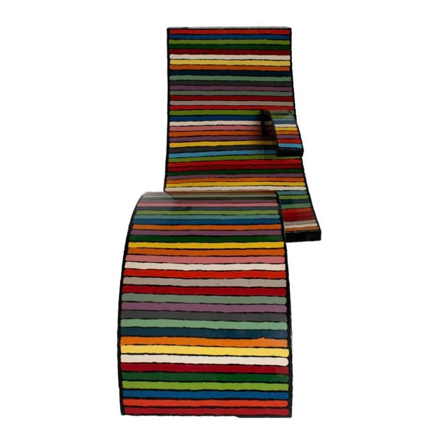 Brother Mel Meyer Painted Steel Chaise For Sale - Image 10 of 11