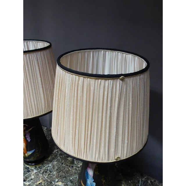 French Porcelain Table Lamps, Set of 2 For Sale - Image 4 of 13