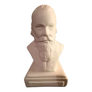 1980s Willis Music Co Composer Brahms Bisque Bust Paper Weight