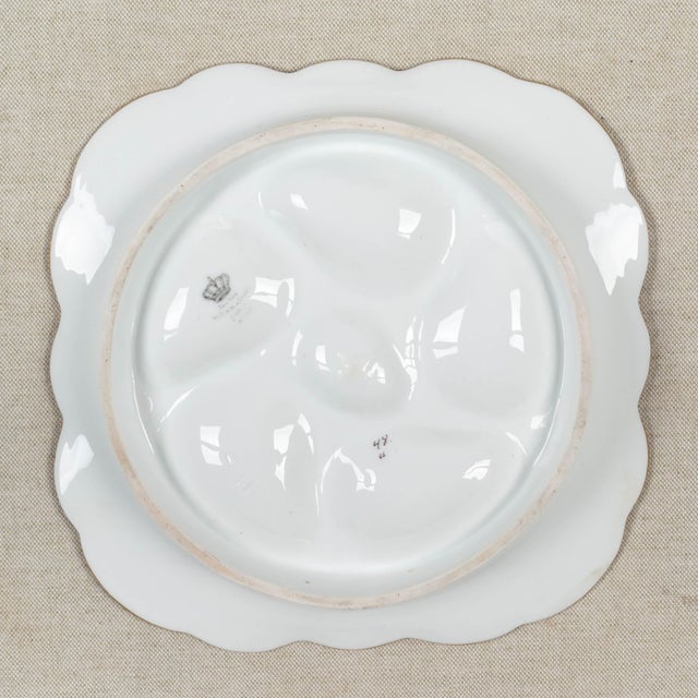 19th Century Wilhelm & Graef Porcelain Oyster Plate Pair For Sale - Image 4 of 5