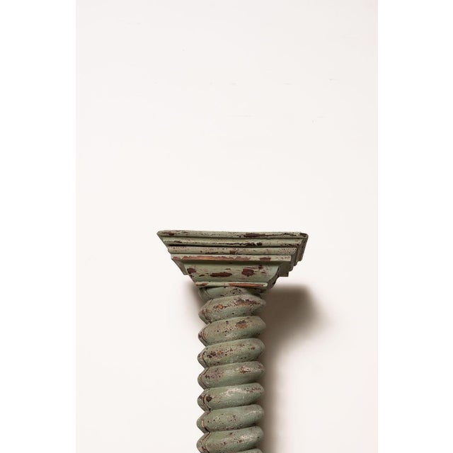 French Provincial Antique French Barley Twist Display Pedestal For Sale - Image 3 of 13