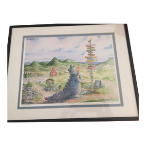 Runaway Dragon Limited Edition Print "Crossroads" Lithograph- Artist Signed, Ron Rodecker, No. 721/1000