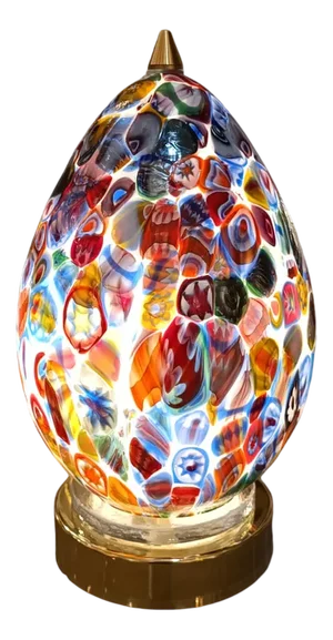 Small Egg Table Lamp in the style of Millefiori